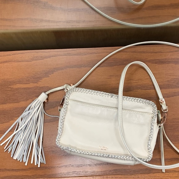 Botiker beige genuine leather tassel crossbody - Picture 2 of 8